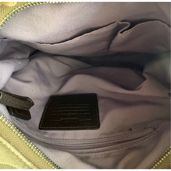 Vintage COACH-Authentic-Shoulder Bag-Leather & Cloth Logo-Hangtags-K1173-F18862 - Picture 10 of 10